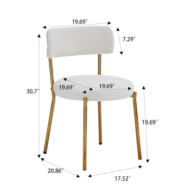 Ensemble de 2 chaises de salle à manger du milieu du siècle moderne