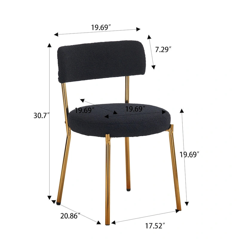 Ensemble de 2 chaises de salle à manger du milieu du siècle moderne