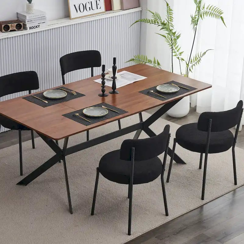 Ensemble de 2 chaises de salle à manger du milieu du siècle moderne