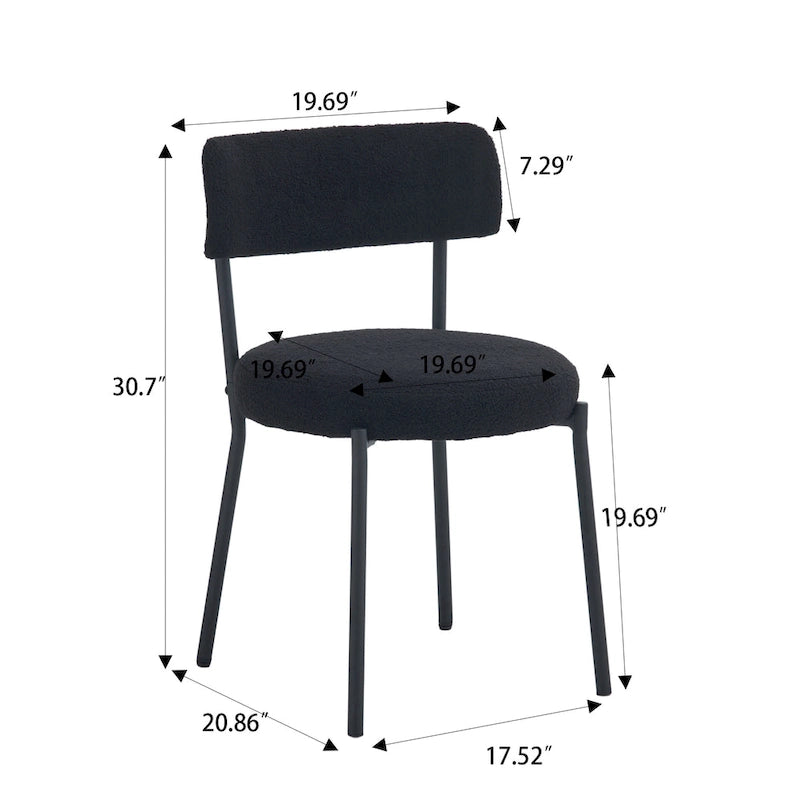Ensemble de 2 chaises de salle à manger du milieu du siècle moderne