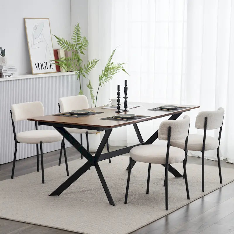 Ensemble de 2 chaises de salle à manger du milieu du siècle moderne