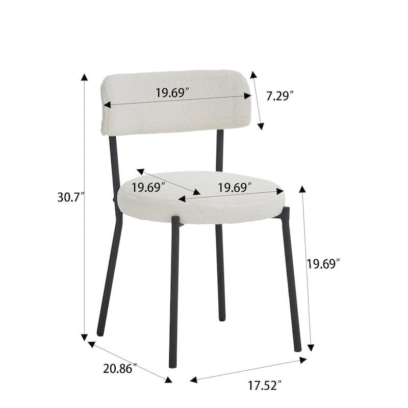 Ensemble de 2 chaises de salle à manger du milieu du siècle moderne