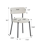 Ensemble de 2 chaises de salle à manger du milieu du siècle moderne
