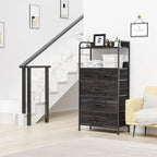 Commode 5 tiroirs pour chambre avec étagère
