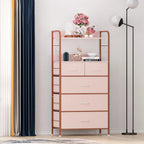 Commode 5 tiroirs pour chambre avec étagère
