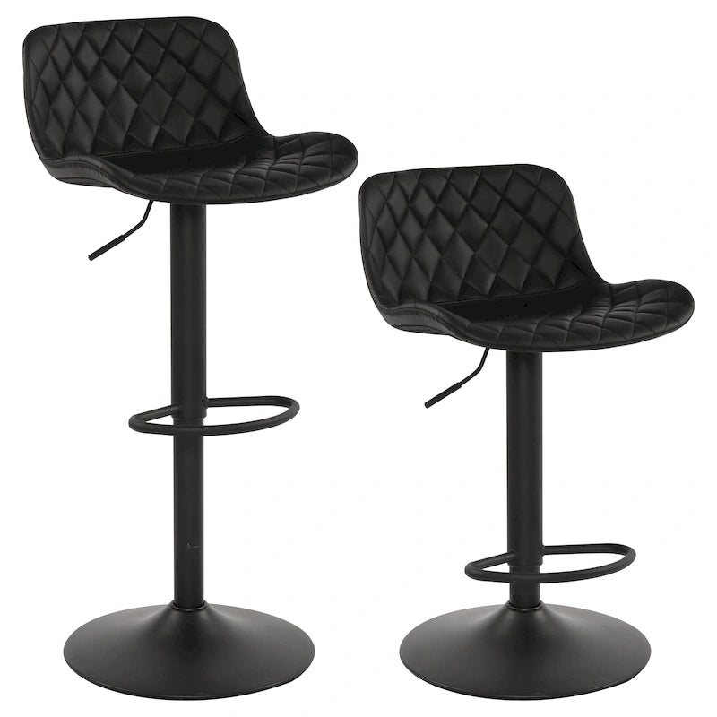 Tabourets de bar réglables en similicuir, tabourets hauts de comptoir de bar de pub rembourrés