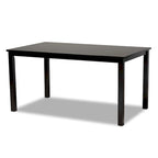 Table à manger Eveline en bois au fini espresso, moderne et contemporaine