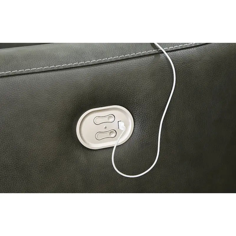 Canapé sectionnel inclinable électrique 7 pièces Center Line gris foncé – 138,25 larg. x 138,25 prof. x 35 haut.