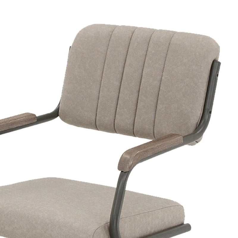 Chaises de salle à manger Chromcraft Douglas Caster en gris de mer, finition grise (lot de 2)