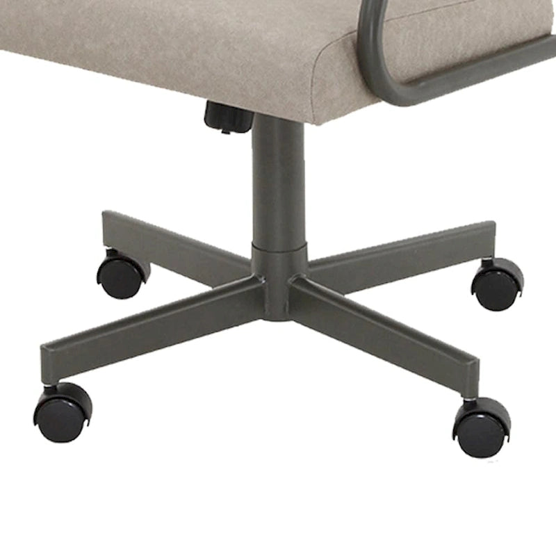 Chaises de salle à manger Chromcraft Douglas Caster en gris de mer, finition grise (lot de 2)