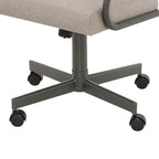 Chaises de salle à manger Chromcraft Douglas Caster en gris de mer, finition grise (lot de 2)