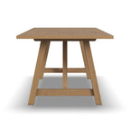 Table à manger en bois marron avec piètement en tréteaux - 82 x 30 x 38