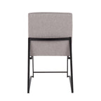 Chaise de salle à manger tapissée Forrest Black à dossier haut