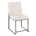 Chaise de salle à manger tapissée Forrest Black à dossier haut