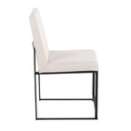 Chaise de salle à manger tapissée Forrest Black à dossier haut