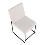 Chaise de salle à manger tapissée Forrest Black à dossier haut