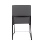 Chaise de salle à manger tapissée Forrest Black à dossier haut