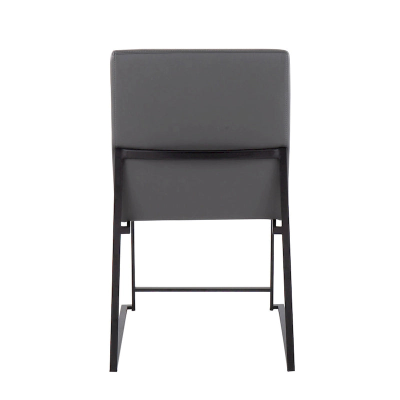 Chaise de salle à manger tapissée Forrest Black à dossier haut