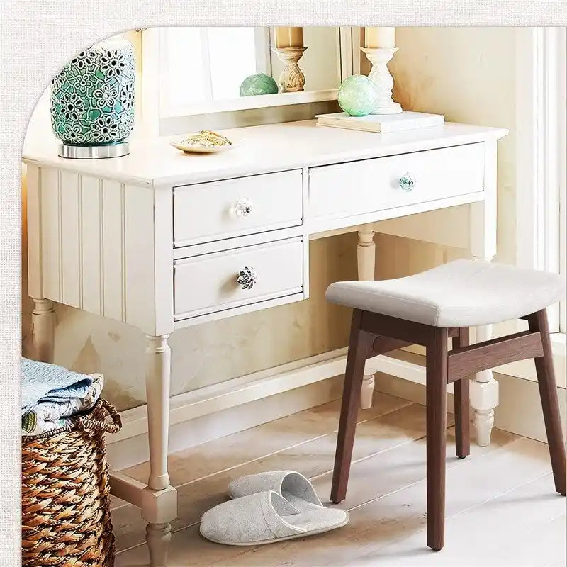 Tabouret de Maquillage à Coussin de Selle - 17.83P x 12.4L x 16.53H