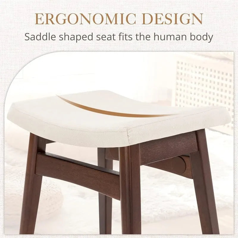 Tabouret de Maquillage à Coussin de Selle - 17.83P x 12.4L x 16.53H