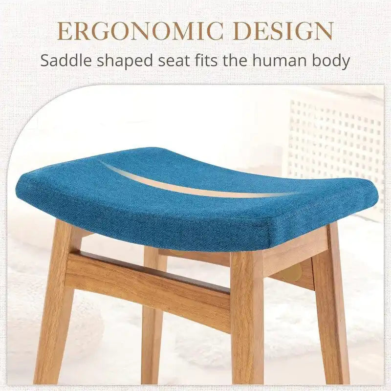 Tabouret de Maquillage à Coussin de Selle - 17.83P x 12.4L x 16.53H