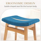 Tabouret de Maquillage à Coussin de Selle - 17.83P x 12.4L x 16.53H