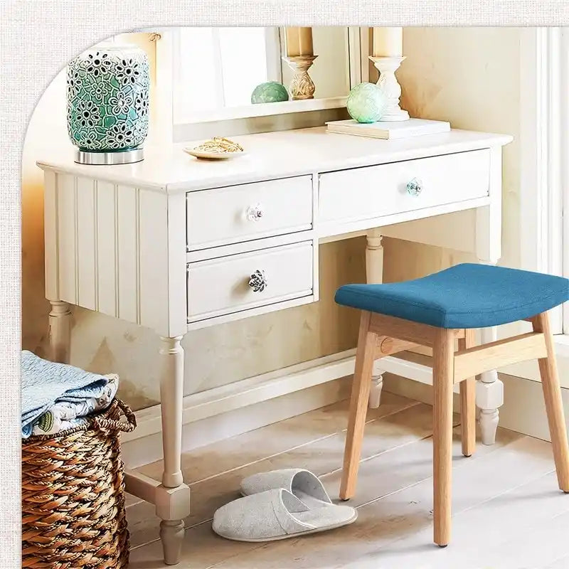 Tabouret de Maquillage à Coussin de Selle - 17.83P x 12.4L x 16.53H