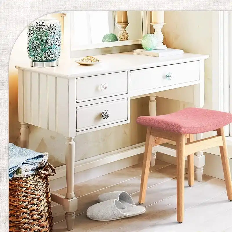 Tabouret de Maquillage à Coussin de Selle - 17.83P x 12.4L x 16.53H
