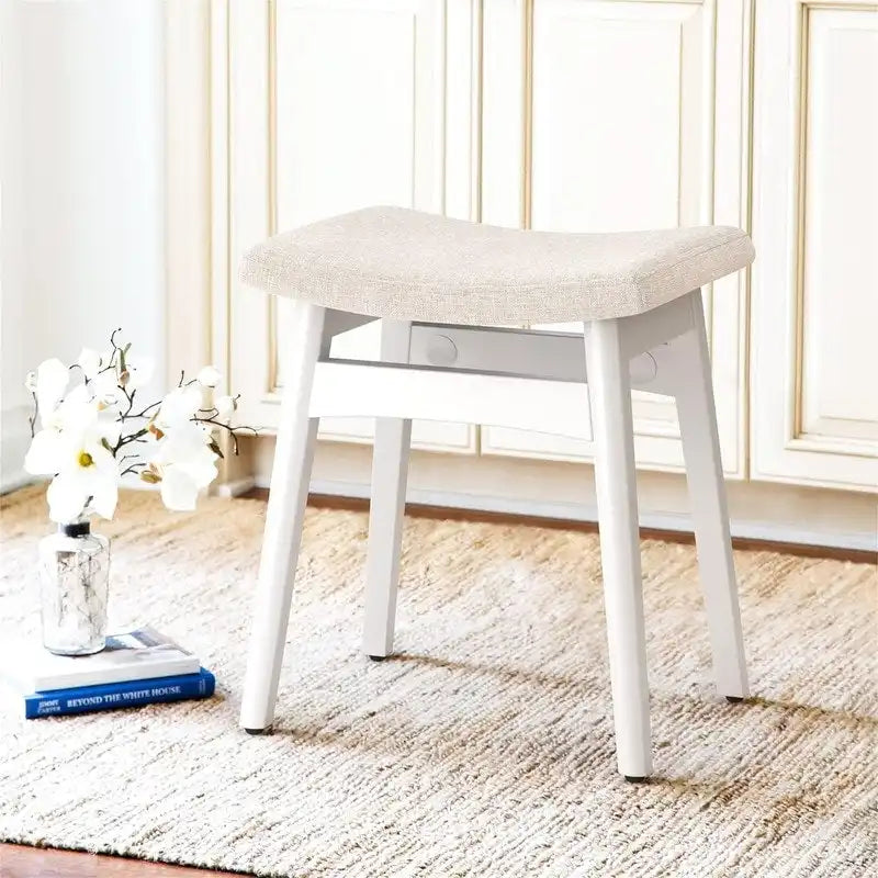 Tabouret de Maquillage à Coussin de Selle - 17.83P x 12.4L x 16.53H