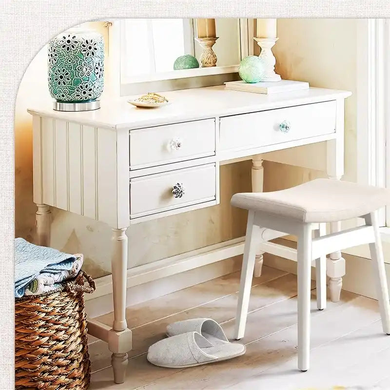 Tabouret de Maquillage à Coussin de Selle - 17.83P x 12.4L x 16.53H