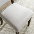 Chaise de salle à manger à dossier rembourré avec piètement en bois