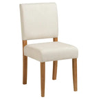 Chaise de salle à manger à dossier rembourré avec piètement en bois