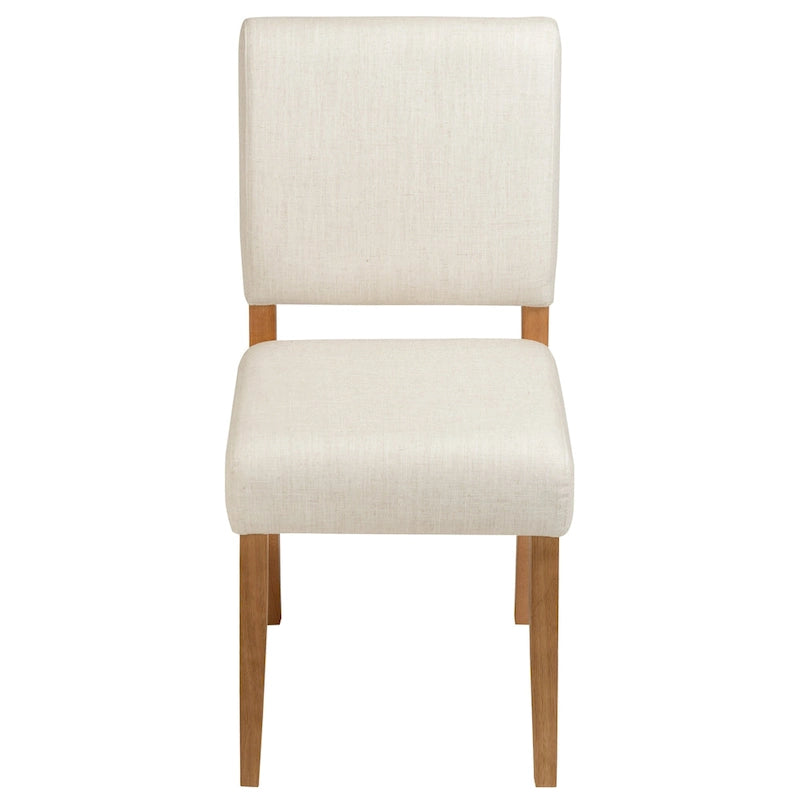 Chaise de salle à manger à dossier rembourré avec piètement en bois