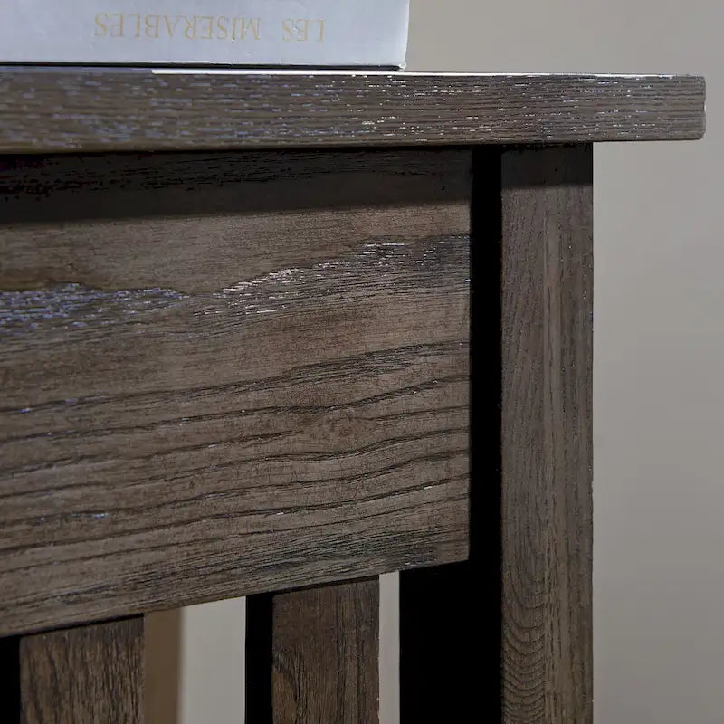Table d'appoint impeccable de style transitionnel à 1 tiroir