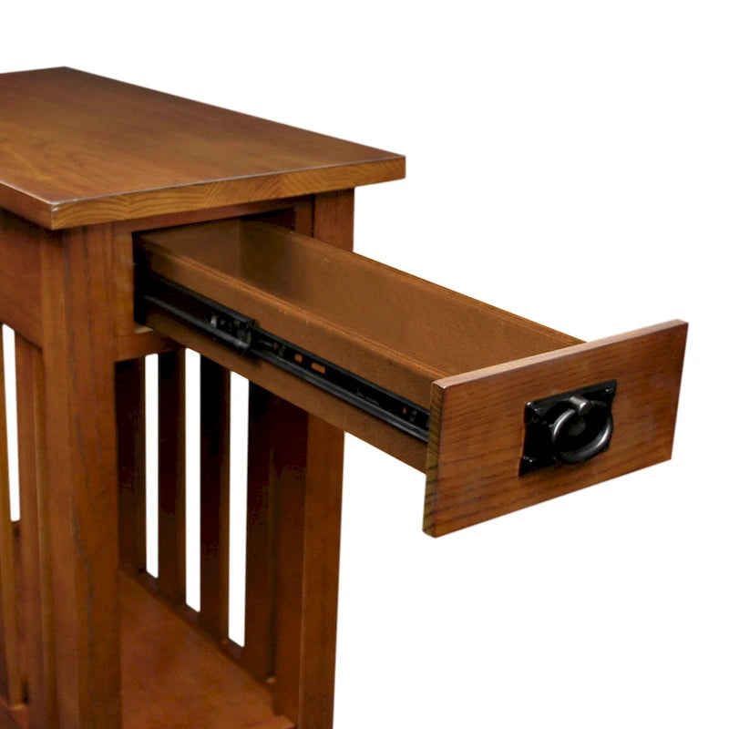 Table d'appoint impeccable de style transitionnel à 1 tiroir