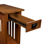 Table d'appoint impeccable de style transitionnel à 1 tiroir