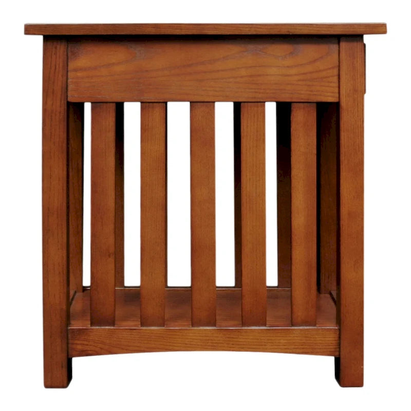 Table d'appoint impeccable de style transitionnel à 1 tiroir