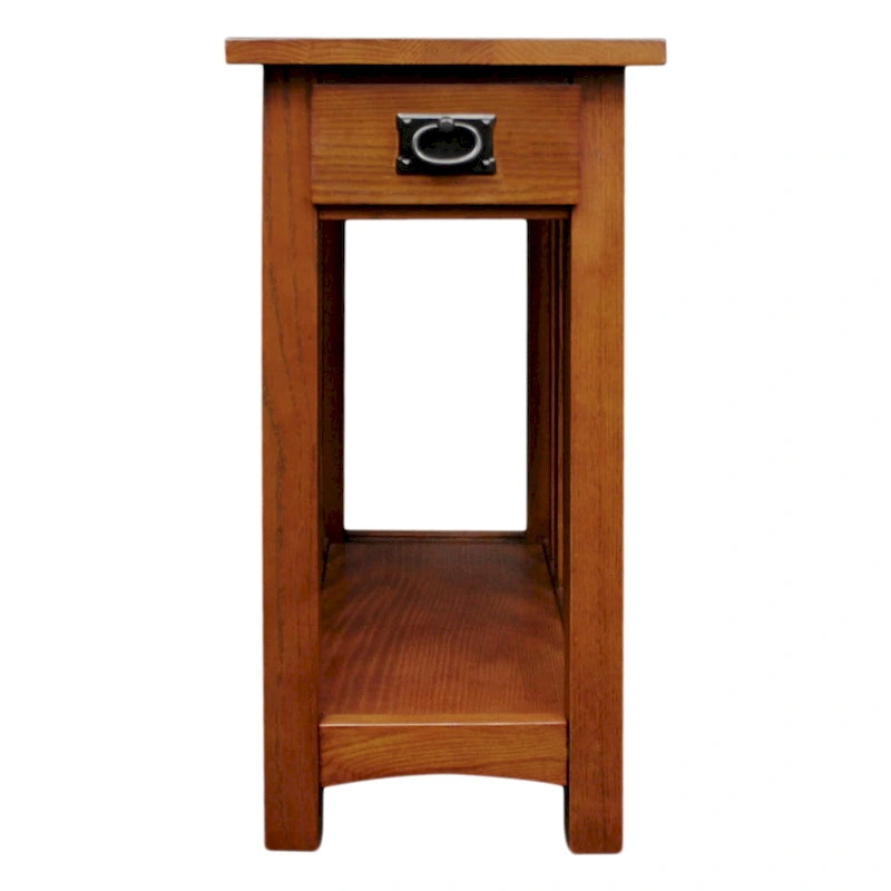Table d'appoint impeccable de style transitionnel à 1 tiroir