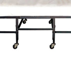 Lit escamotable contemporain noir de 48 pouces en acier avec matelas