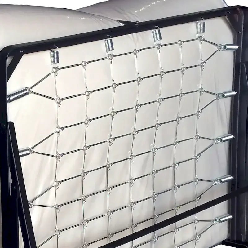 Lit escamotable contemporain noir de 48 pouces en acier avec matelas