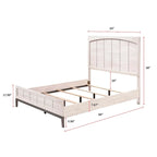 Ensemble de chambre Demora 5 pièces beige moderne contemporain en bois massif et placages avec panneaux rembourrés