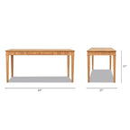 Bureau d'ordinateur Dumont 63 en bois d'hévéa cannelé