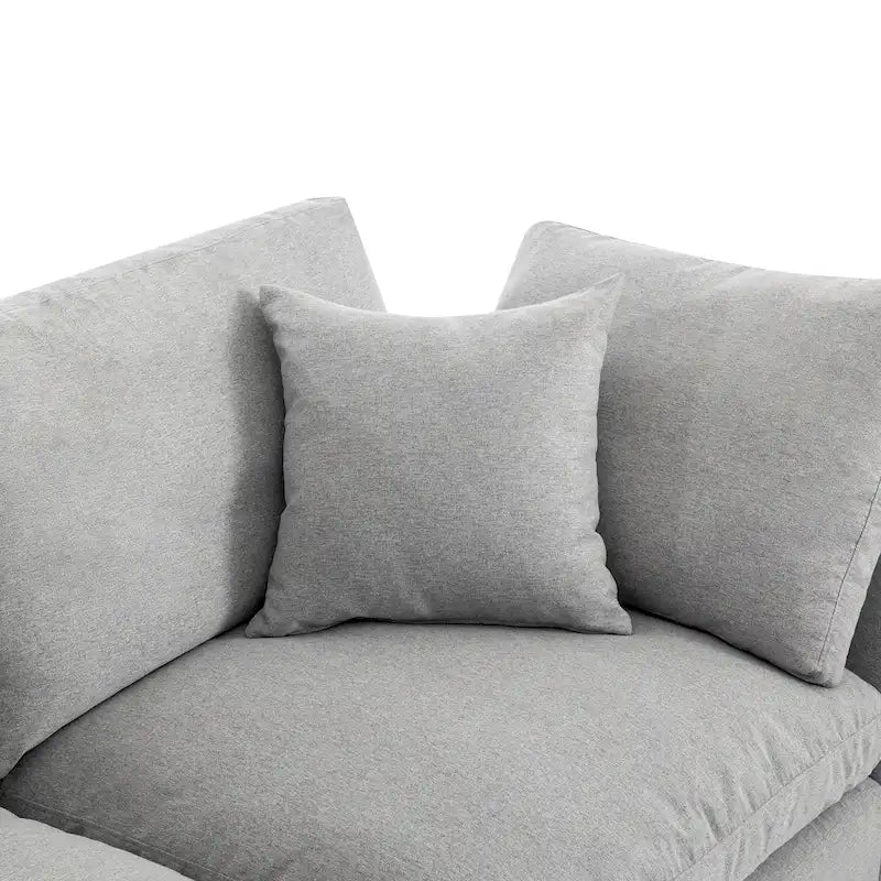 Canapé Sectionnel Convertible U_STYLE avec Duvet et Rembourrage, Canapé en Forme de L avec Méridienne Réversible