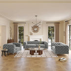 Aosta Canapé et Sofa Chesterfield en Velours Tufté pour Salon