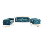 Aosta Canapé et Sofa Chesterfield en Velours Tufté pour Salon