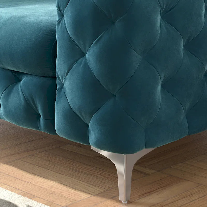 Aosta Canapé et Sofa Chesterfield en Velours Tufté pour Salon