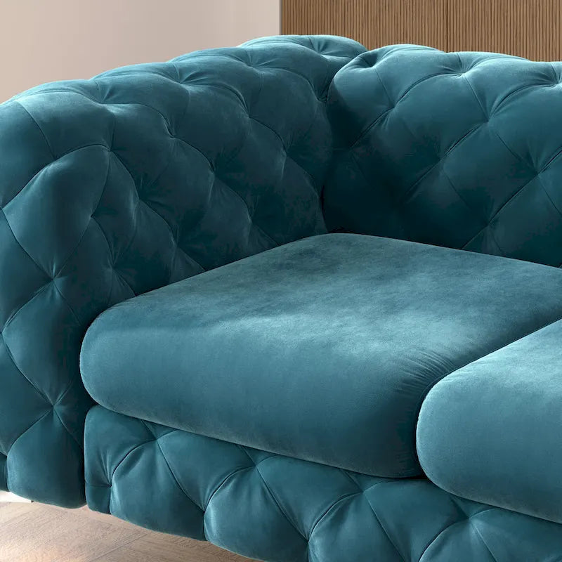 Aosta Canapé et Sofa Chesterfield en Velours Tufté pour Salon