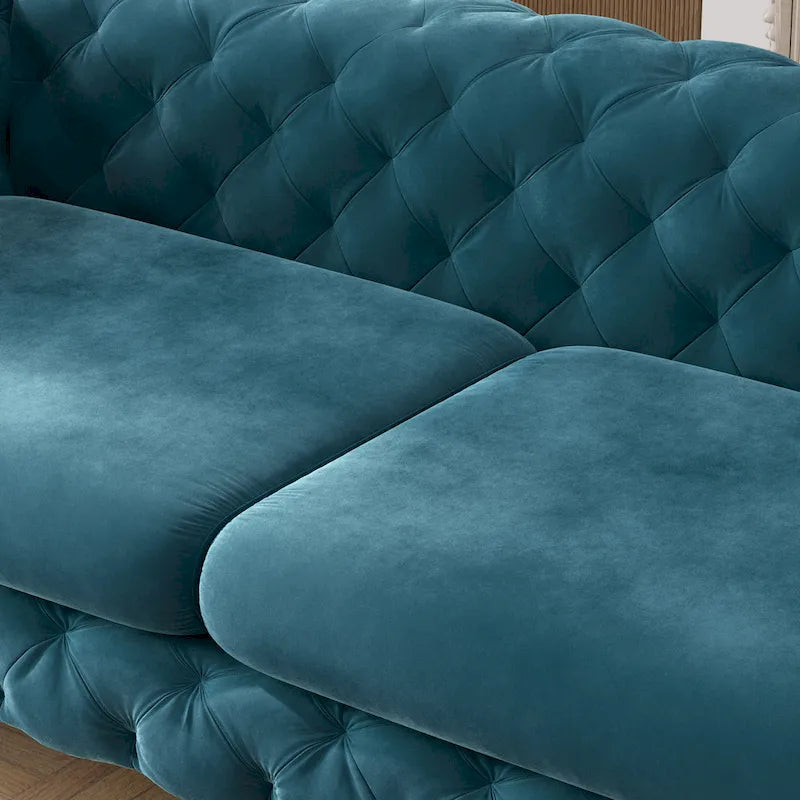 Aosta Canapé et Sofa Chesterfield en Velours Tufté pour Salon