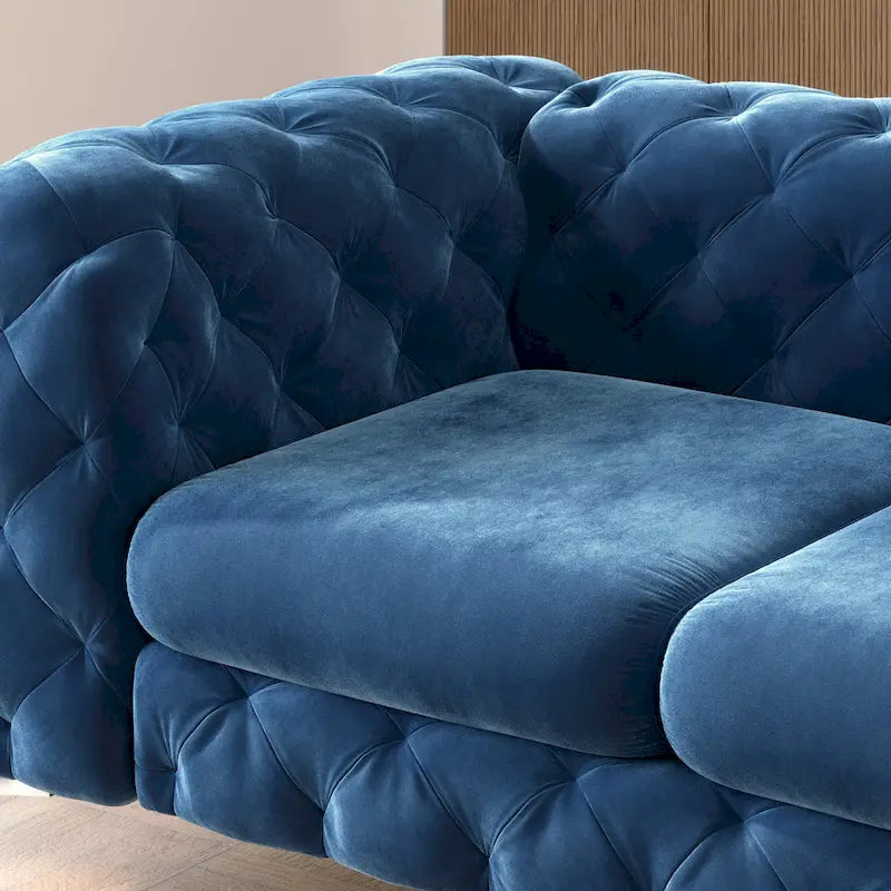 Aosta Canapé et Sofa Chesterfield en Velours Tufté pour Salon