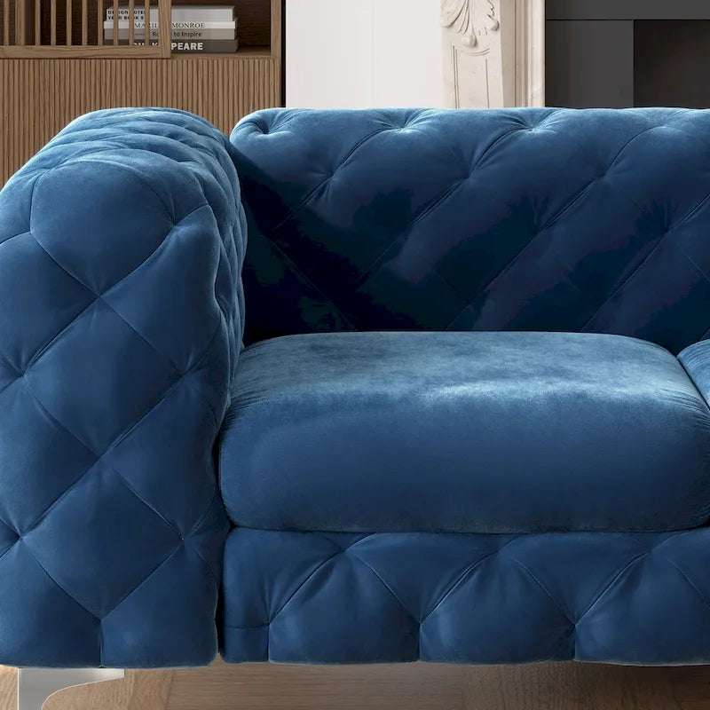 Aosta Canapé et Sofa Chesterfield en Velours Tufté pour Salon